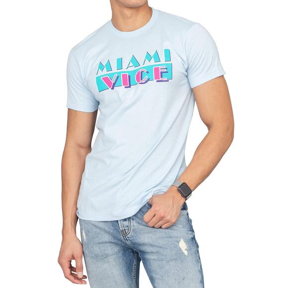 Tops - Miami Vice T-Shirt Light Blue